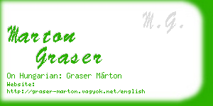 marton graser business card