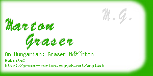 marton graser business card